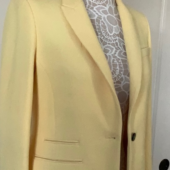 Zara Yellow Textured Knit SingleButton Blazer Sz S - Picture 3 of 10